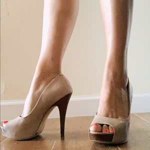 Open toe High heels Nude-cream